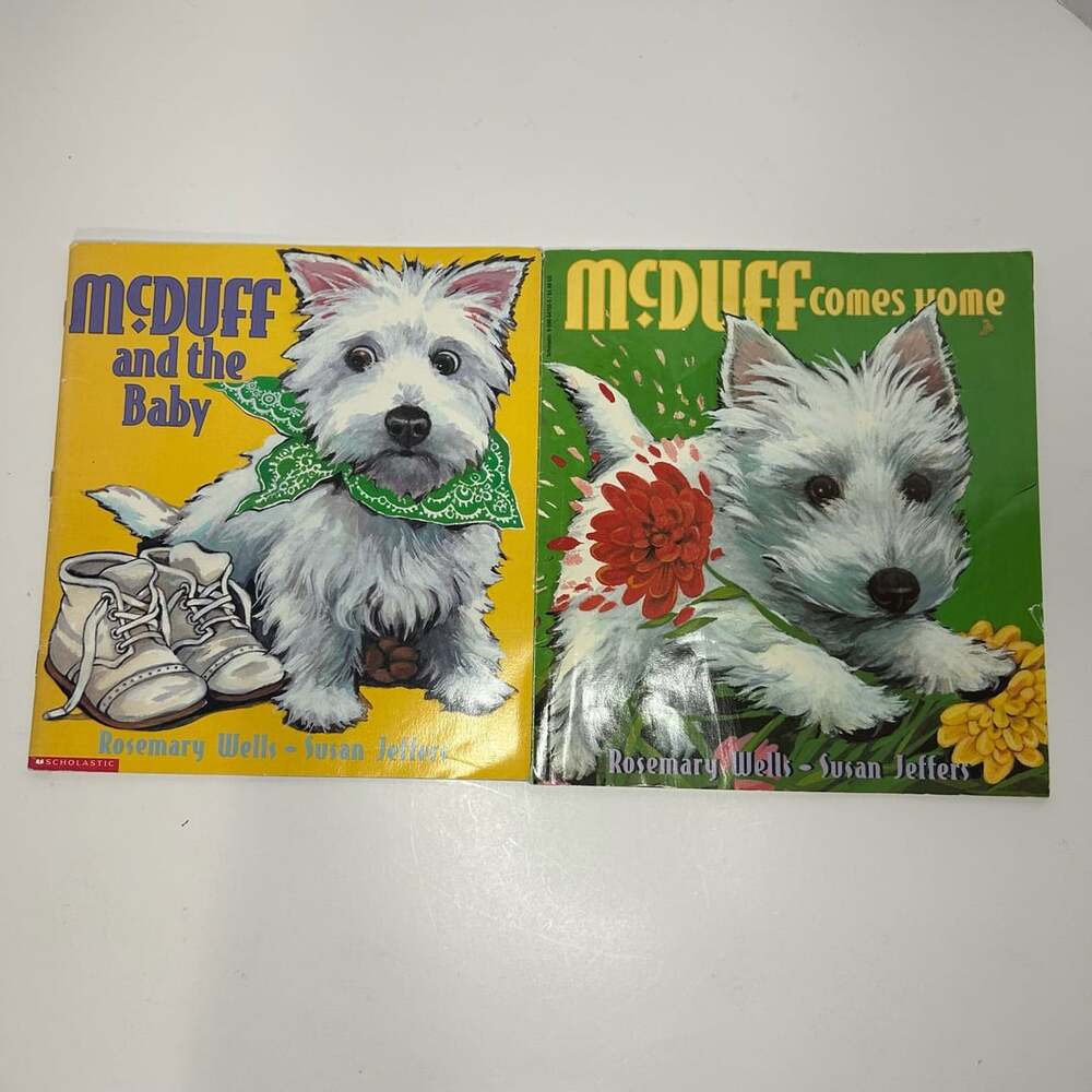 McDuff and the Baby and McDuff Comes Home Books by Rosemary Wells